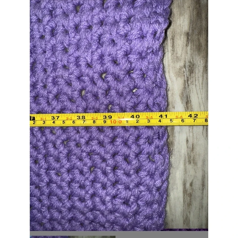 Handmade Thick Warm Pride Rainbow Multicolor 62X41 Crochet Afghan Blanket Throw